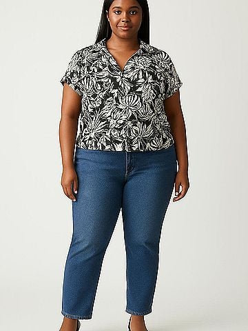Nicole Miller New York Short Sleeve Blouse (view 2)