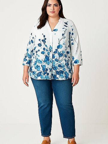 Misslook 3/4 Sleeve Blouse (view 2)