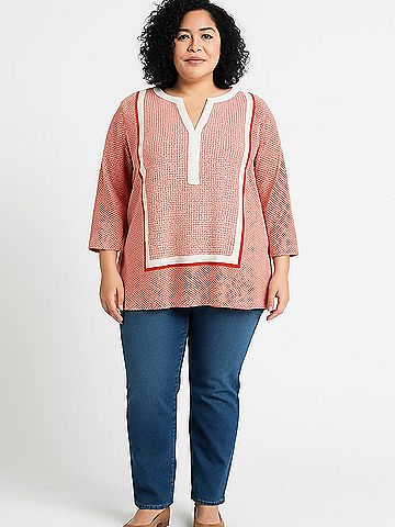 Jones New York Signature 3/4 Sleeve Blouse (view 2)