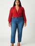 Eva Mendes by New York & Company 100% Polyester Red Bodysuit Size XL - photo 2