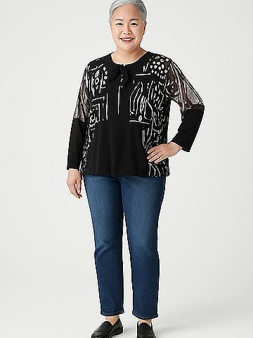 Joseph Ribkoff 3/4 Sleeve Blouse (view 2)