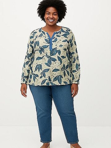 Soft Surroundings 3/4 Sleeve Blouse (view 2)