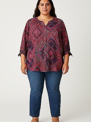 Catherines 3/4 Sleeve Blouse (view 2)