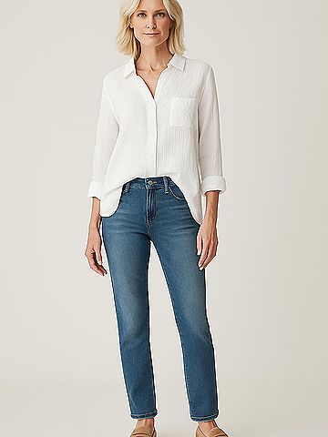 Kona Sol 3/4 Sleeve Button-Down Shirt (view 2)