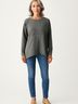 Easel 100% Cotton Gray Long Sleeve Top Size S - photo 2