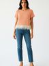 Eva Franco Orange Short Sleeve Top Size M - photo 2