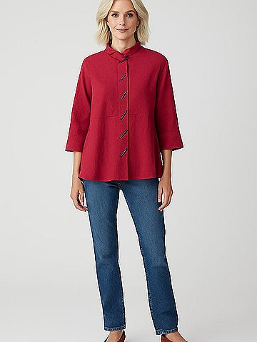 Habitat 3/4 Sleeve Button-Down Shirt (view 2)