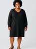 Terra & Sky Solid Black Casual Dress Size 1X - photo 2