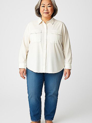 Scoop Long Sleeve Blouse (view 2)