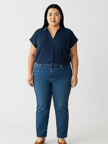 Roz & Ali Short Sleeve Blouse (view 2)