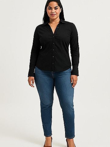 Express Design Studio Long Sleeve Blouse (view 2)