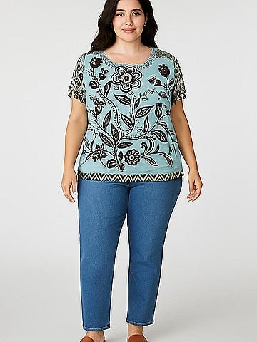 Soft Surroundings Short Sleeve Blouse (view 2)