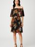 Veronica M. Tropical Black Cocktail Dress Size XS - photo 2