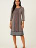 Max Studio Print Gray Casual Dress Size XS - photo 2
