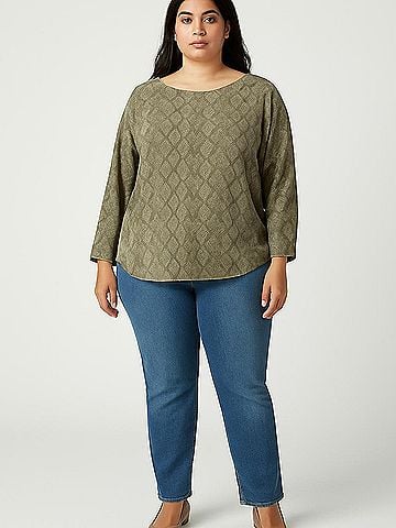 DG^2 by Diane Gilman 3/4 Sleeve Blouse (view 2)