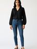 Old Navy 100% Polyester Black Long Sleeve Blouse Size XS - photo 2