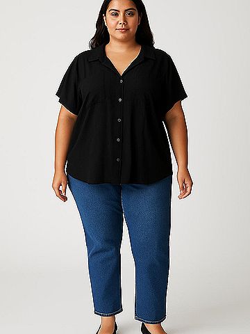 Worthington Short Sleeve Blouse (view 2)