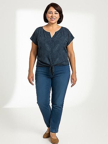Lucky Brand Short Sleeve Blouse (view 2)