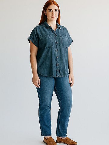 Natural Reflections Short Sleeve Button-Down Shirt (view 2)