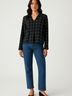 All in Favor Black Long Sleeve Blouse Size S - photo 2