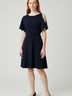 Reiss 100% Polyester Solid Black Blue Cocktail Dress Size 4 (estimated) - photo 2
