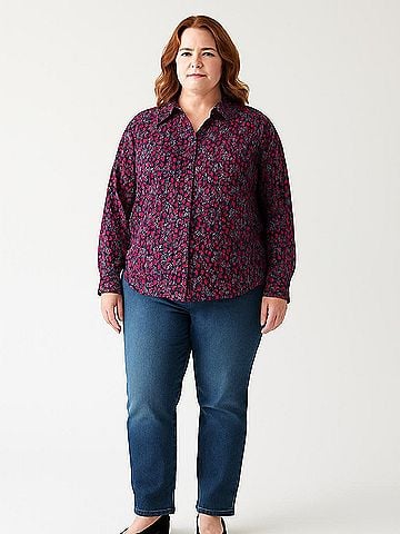 Catherines 3/4 Sleeve Blouse (view 2)