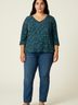 Terra & Sky Teal 3/4 Sleeve Blouse Size 2X - photo 2