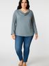 Ann Taylor 100% Polyester Gray 3/4 Sleeve Top Size XL - photo 2