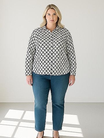 Crown & Ivy 3/4 Sleeve Blouse (view 2)