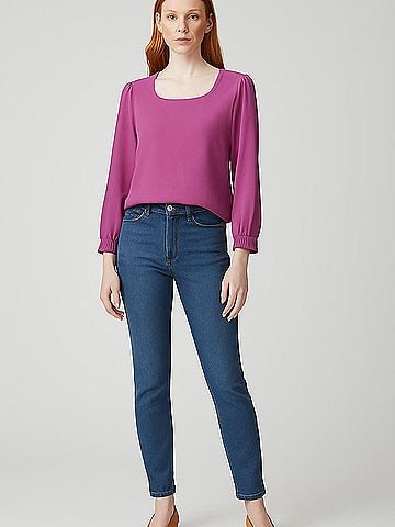 Adrianna Papell Long Sleeve Blouse (view 2)