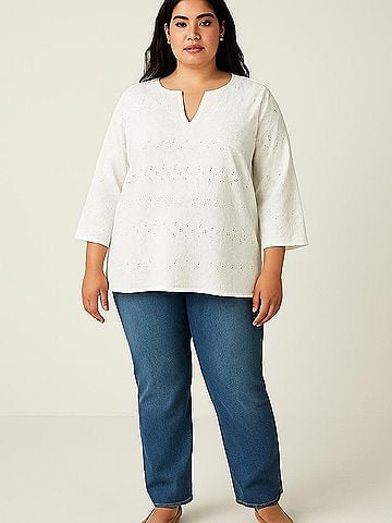 Talbots Outlet 3/4 Sleeve Blouse (view 2)