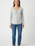 Sundance 100% Linen Gray Long Sleeve Top Size S - photo 2