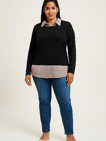 Adrianna Papell Long Sleeve Top (view 2)