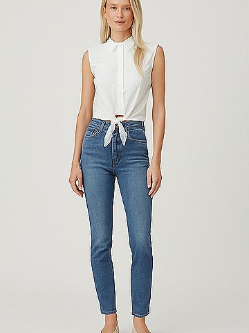 Guess Sleeveless Button-Down Shirt (view 2)