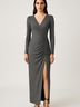 ML Monique Lhuillier Gray Cocktail Dress Size 2 - photo 2
