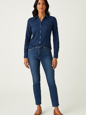 Theory 3/4 Sleeve Button-Down Shirt (view 2)