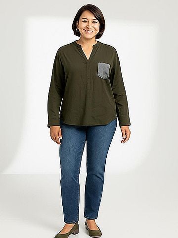 Sandro Long Sleeve Silk Top (view 2)