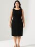Jones Studio Solid Black Cocktail Dress Size 10 - photo 2