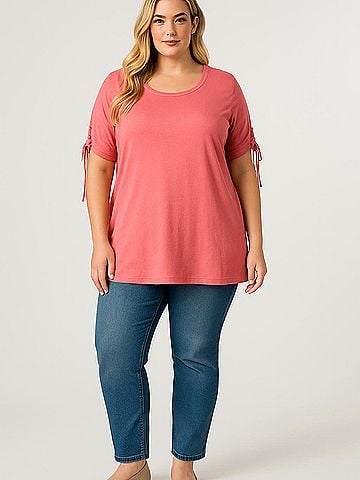 Woman Within Short Sleeve Blouse (view 2)