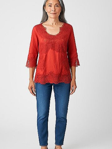 Moulinette Soeurs 3/4 Sleeve Blouse (view 2)