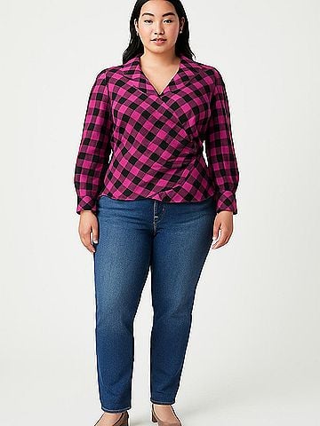 New York & Company 3/4 Sleeve Blouse (view 2)