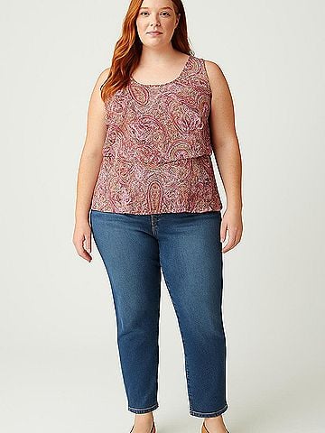 Roz & Ali Sleeveless Blouse (view 2)