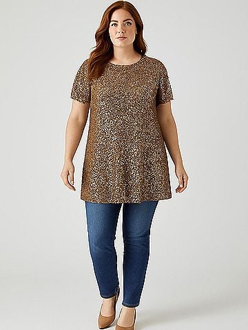 Cable & Gauge Short Sleeve Top (view 2)
