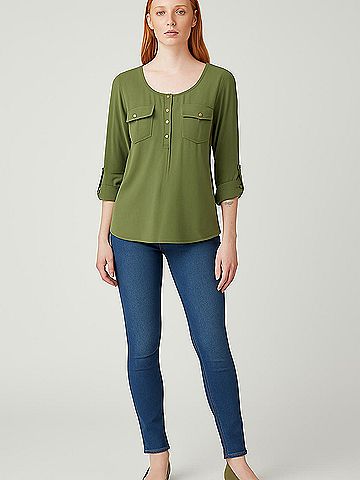 DressBarn Long Sleeve Blouse (view 2)