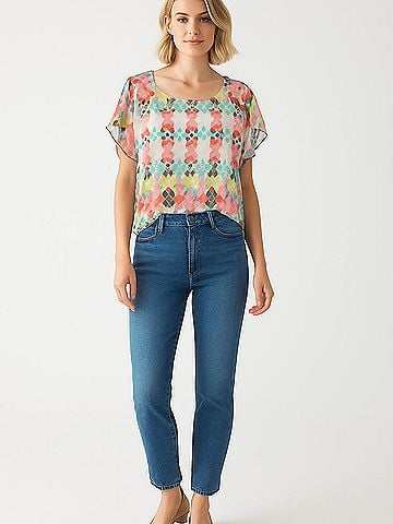 Bisou Bisou Short Sleeve Blouse (view 2)