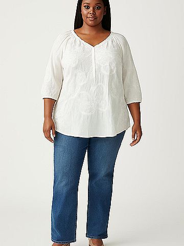 Soft Surroundings 3/4 Sleeve Blouse (view 2)