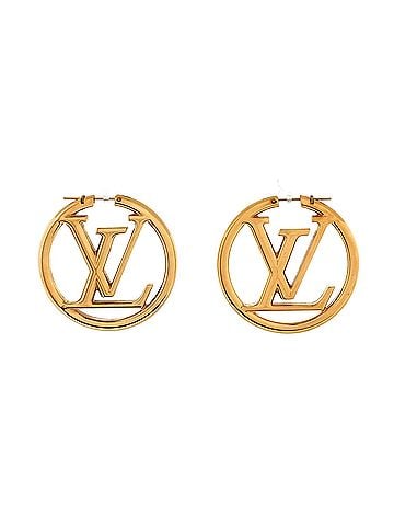 Louis Vuitton Louise Hoop Earrings Metal GM (view 1)