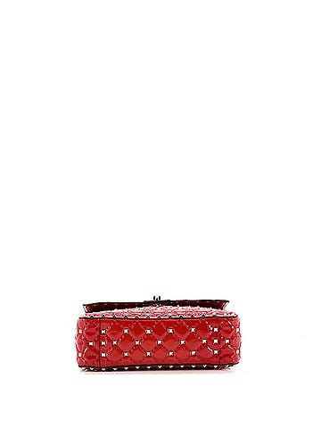 Valentino Garavani Rockstud Spike Flap Bag Quilted Patent Medium (view 2)