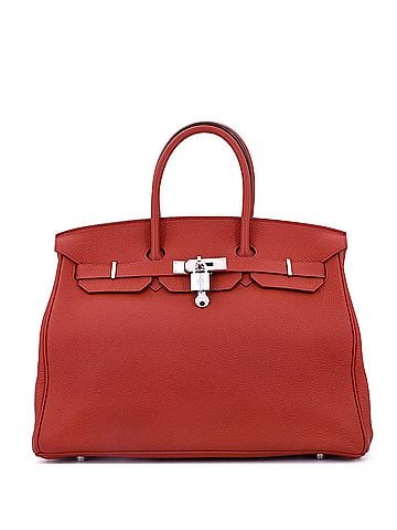 Hermès Birkin Handbag Red Togo with Palladium Hardware 35 (view 1)