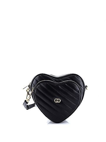 Gucci Interlocking G Heart Shoulder Bag Diagonal Quilted Leather Mini (view 1)